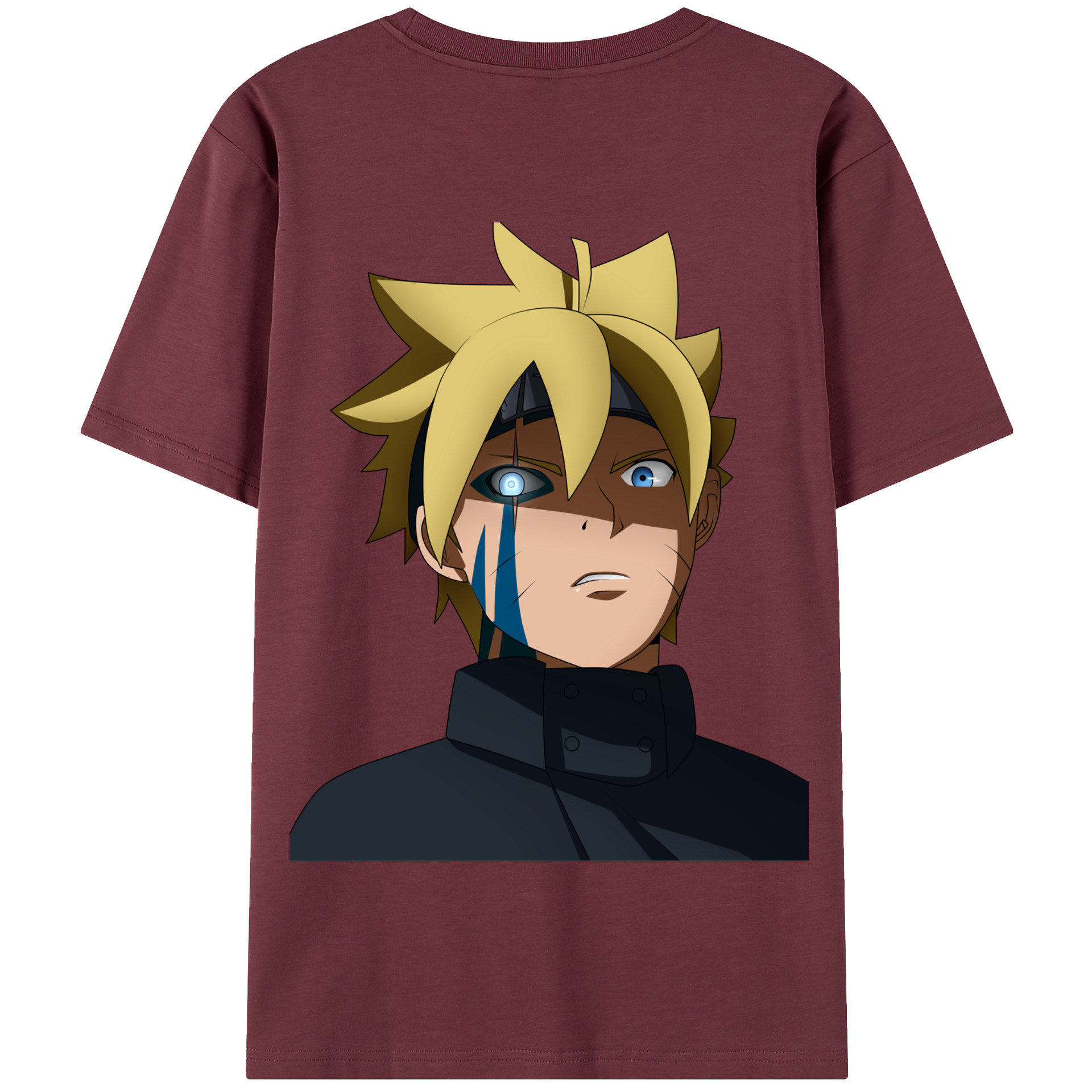 （画像用） NARUTO -ナルト- うずまき ボルト Uzumaki Boruto 綿100％半袖Tシャツ（背面プリント）